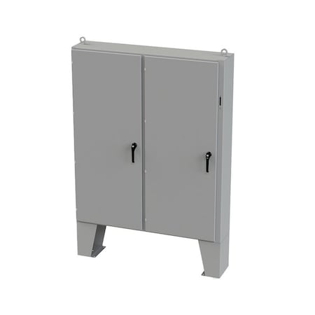 Saginaw Control & Engineering 3 Point Latch with Coinproof/Padlock Handle Electrical Enclosures, 72 in H, 12 in D, 61 in W SCE-72XEL6112LP